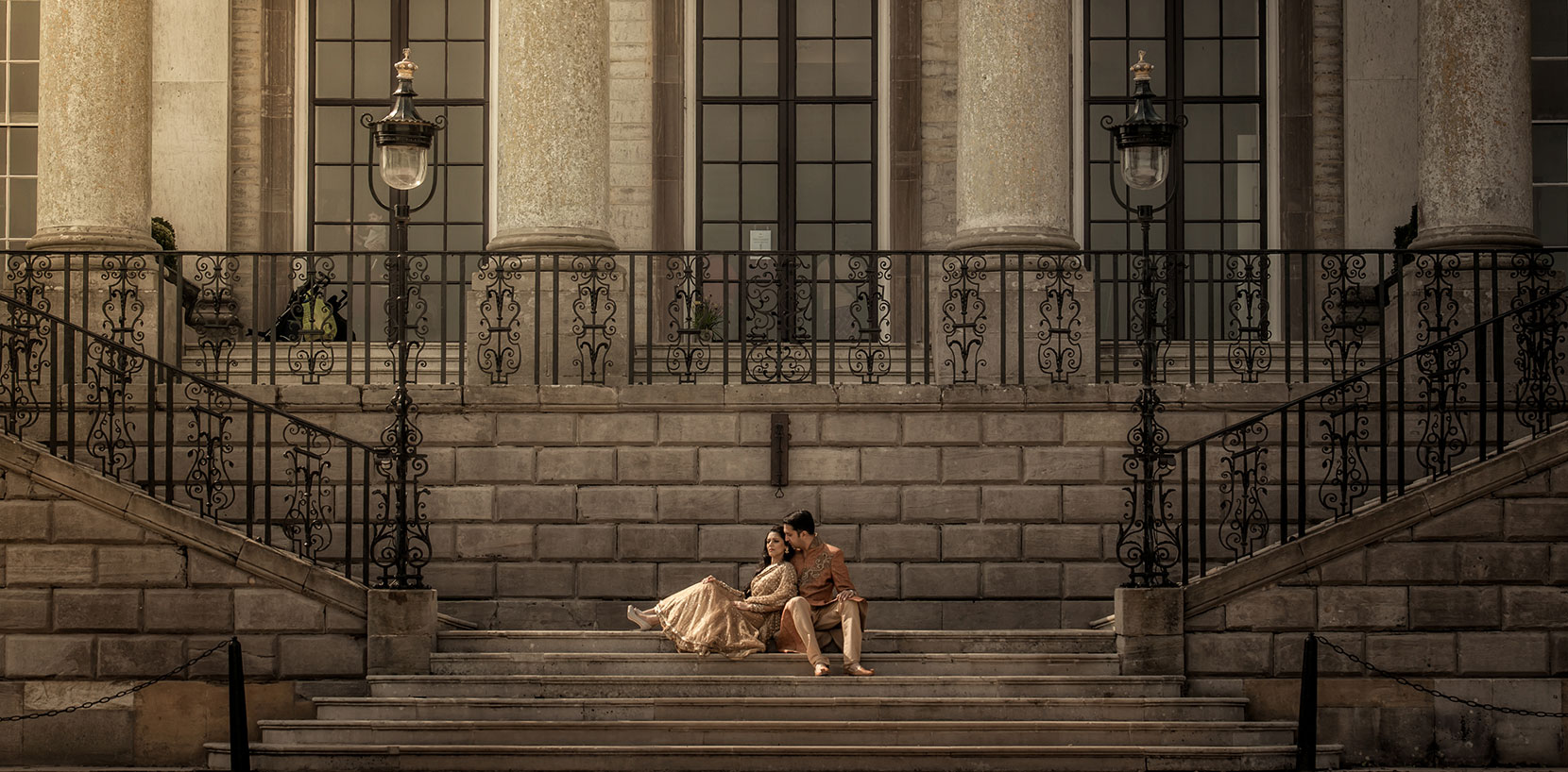 Asian wedding couple at Ragley Hall