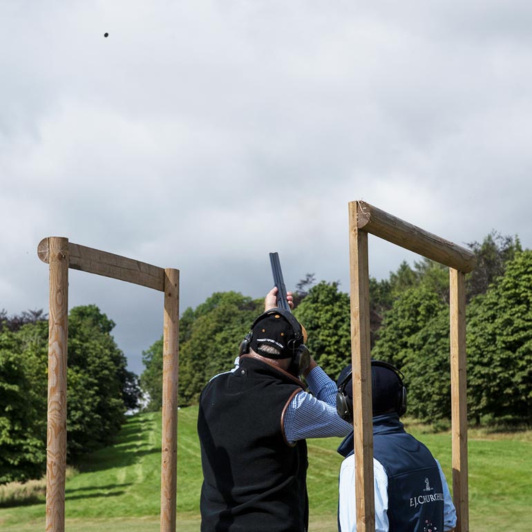 Clay pigeon shooting at Ragley