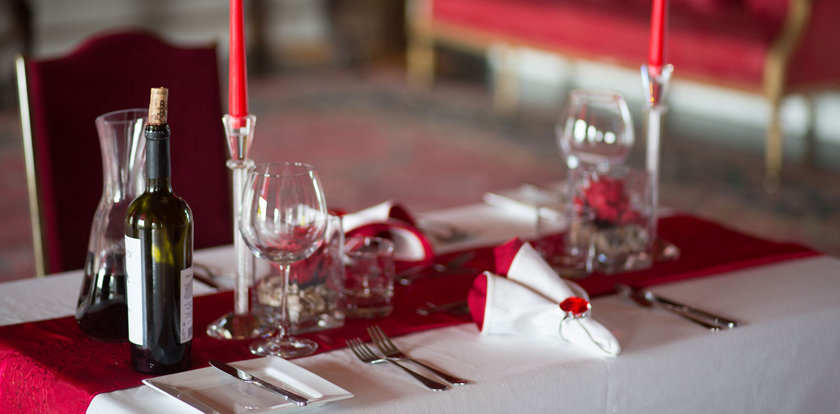 Dinner place setting at Ragley Hall