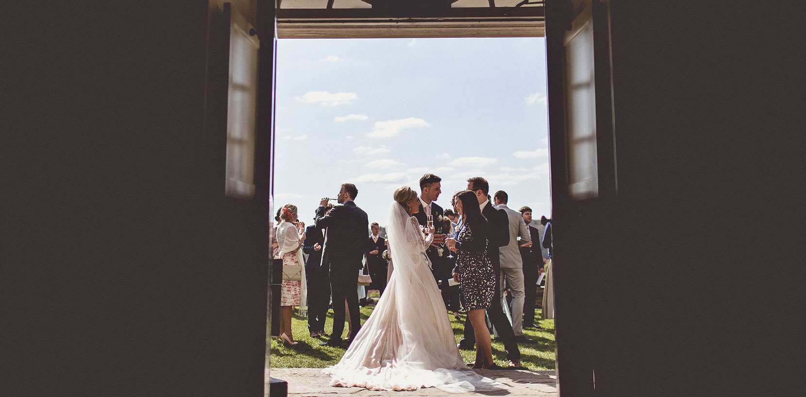 Bride and groom at Ragley Hall