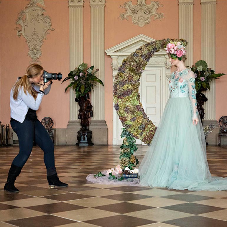 Fashion photographer at Ragley Hall