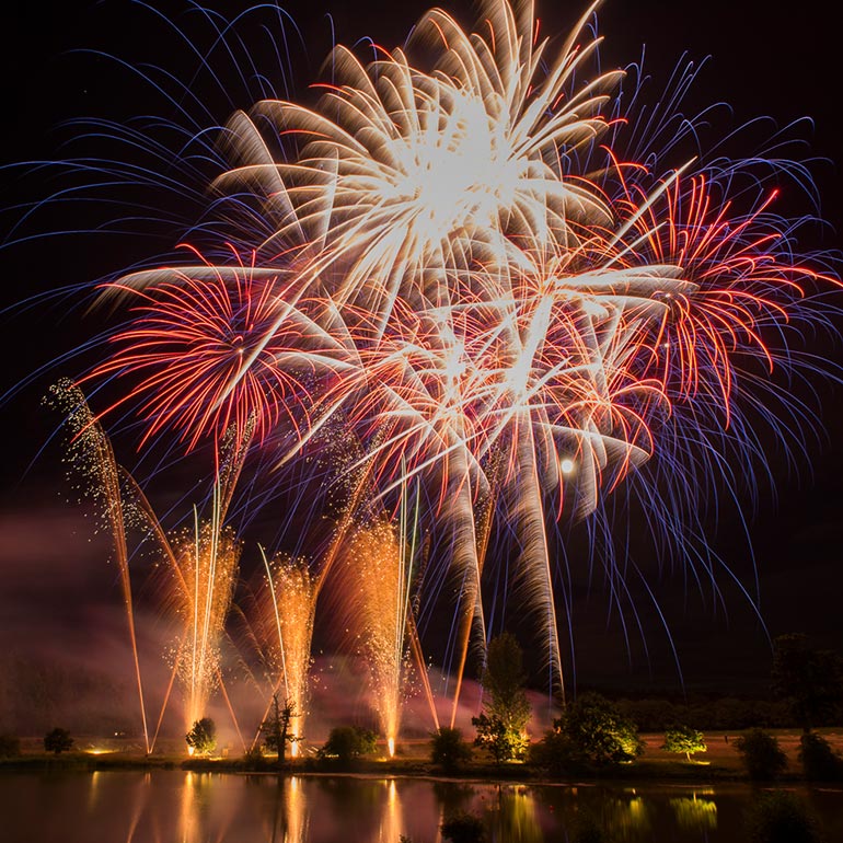 Fireworks display at Ragley