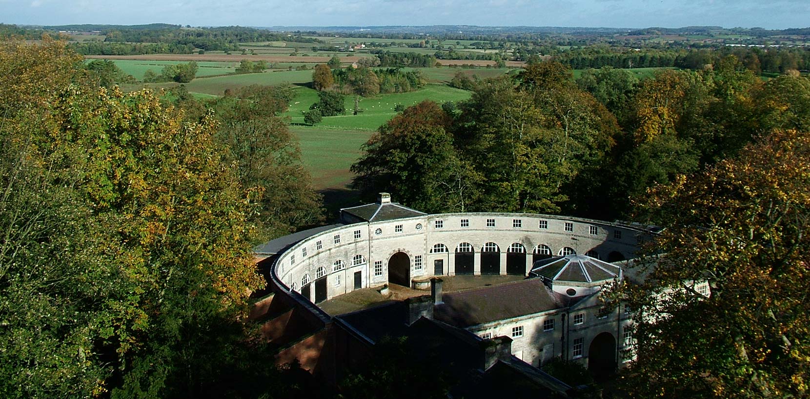 Image from the roof of Ragley Hall across the landscape