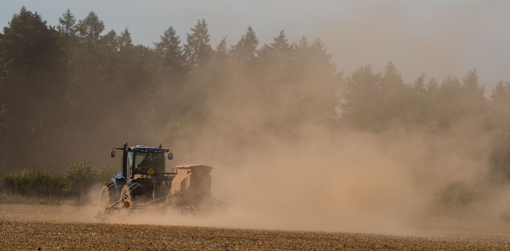 Tractor in field at Ragley