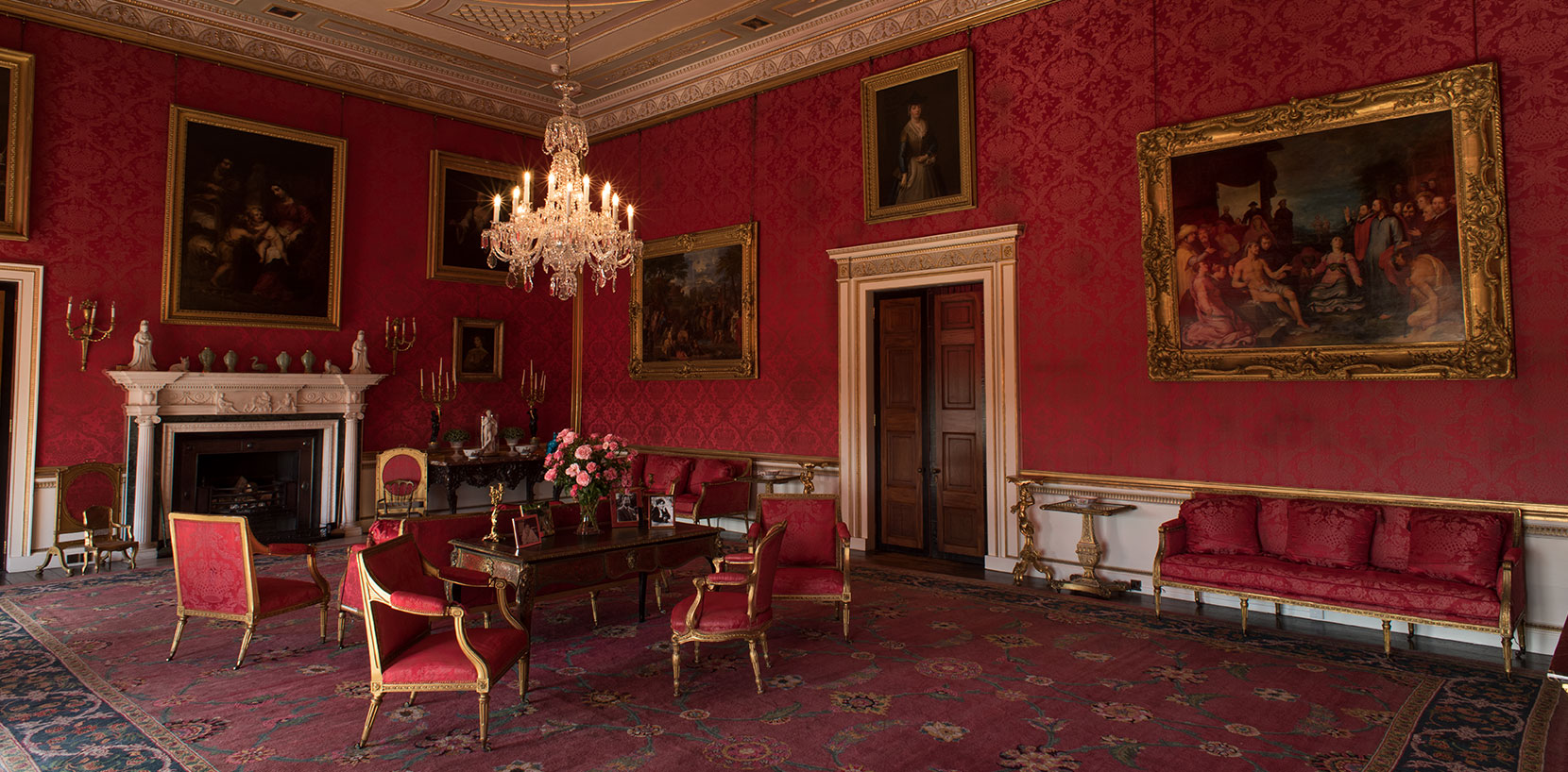 The red saloon at Ragley Hall