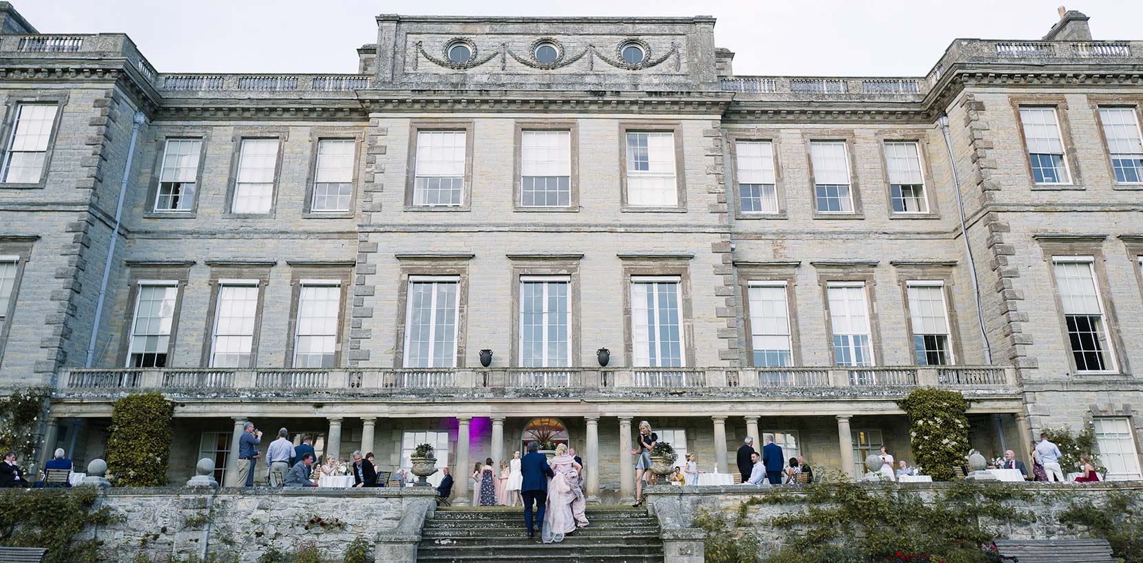 Weding drinks reception at Ragley Hall