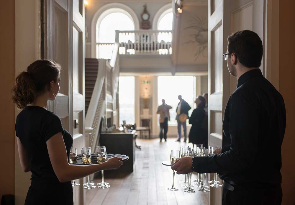 Waiter and waitress at Ragley Hall