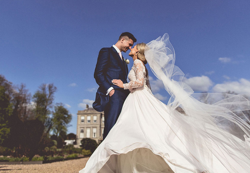 Bride and groom at Ragley